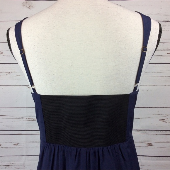 Jessica Simpson Zip Accent Navy Blue Dress, Sz 14 - Picture 5 of 8
